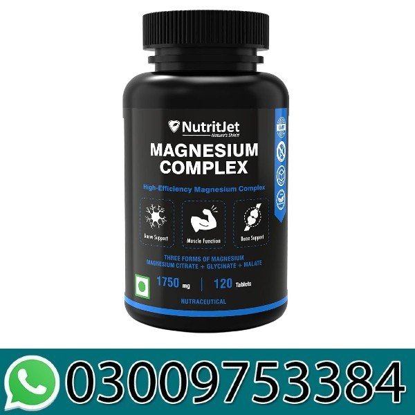 NutritJet High Absorption Magnesium Glycinate 550MG Capsules In Pakistan