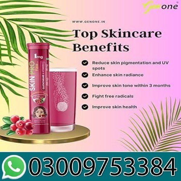 Genone Skin Pro – Glutathione 500 Mg & Vitamin C 80 Mg Effervescent Tablets In Pakistan