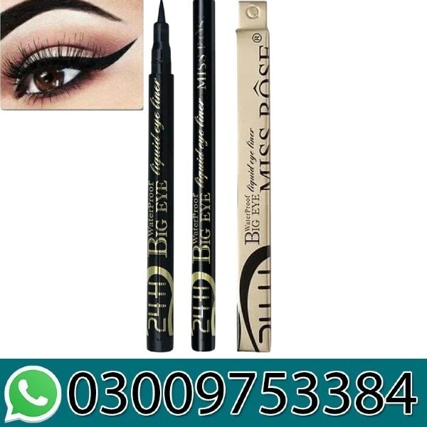 Miss Rose 24H Big Eye Natural Black Waterproof Liquid Eyeliner In Pakistan