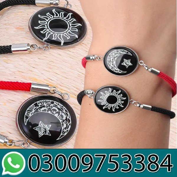 Sun and Moon Lovers Time Gem Luminous Couple Bracelets in Pakistan