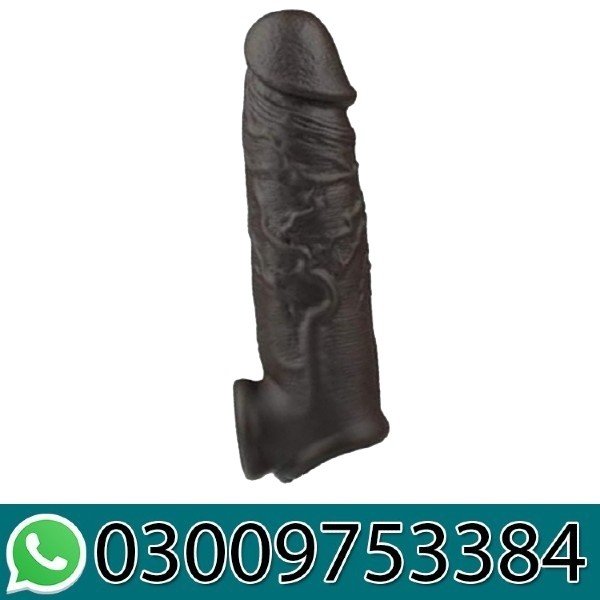 Black Silicone Uncut Cock Penis Condom In Pakistan