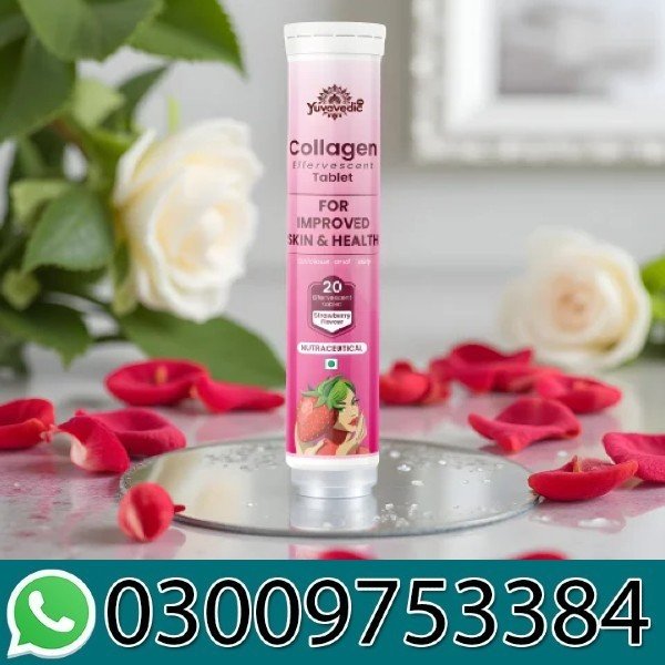 Strawberry Flavour Collagen Effervescent Tablets 20 Tablets In Pakistan