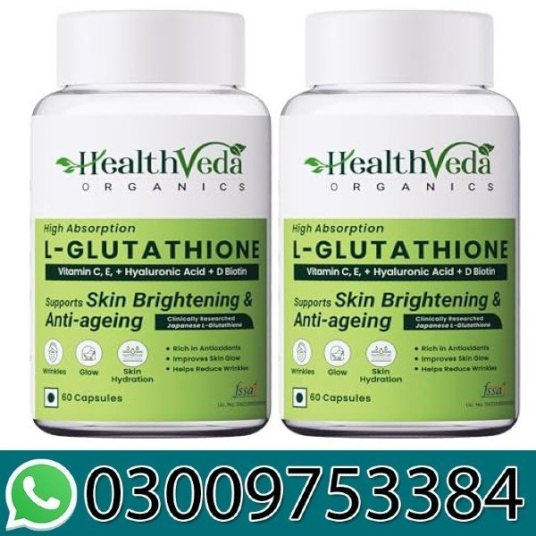 Health Veda Organics L-Glutathione 1000mg Capsules Price in Pakistan