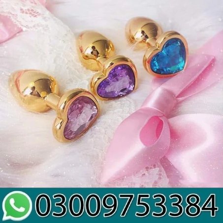 Gold Heart Shaped Butt Plug Anal Sex Toys Precious Metals In Pakistan