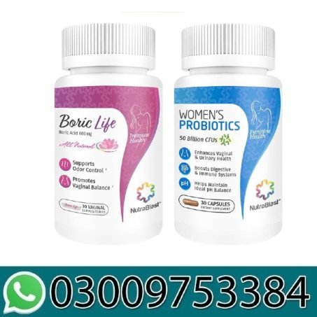 NutraBlast Combo Boric Acid Vaginal Suppositories In Pakistan