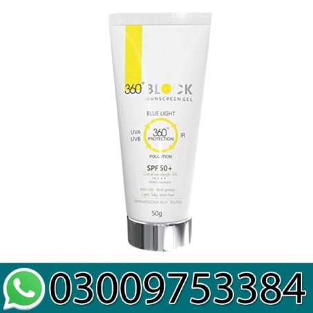 360 Block Sunscreen Gel SPF 50+ in Pakistan