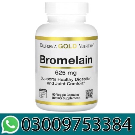 California Gold Nutrition Bromelain, 625 mg 90 Veggie Capsules in Pakistan