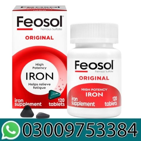 Feosol Original Iron Supplement 325mg Ferrous Sulfate 120 Count in Pakistan