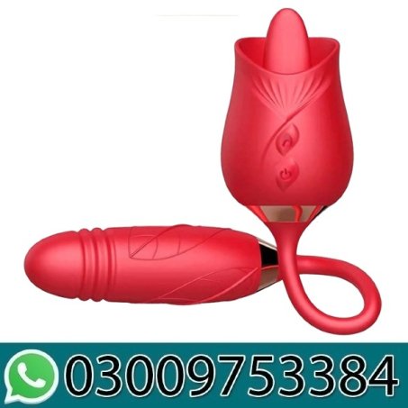 Upgraded Rose Toy Vibrator 2 In 1 Stimulator In Pakistan