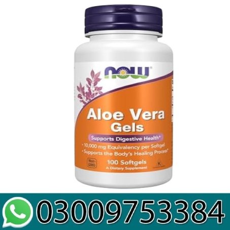 NOW Supplements Aloe Vera Aloe barbadensis 10,000 mg Supports Digestive Health 100 Softgels in Pakistan