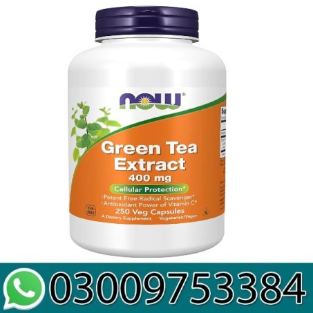 Now Supplements Green Tea Extract 400 mg with Vitamin C Cellular Protection 250 Veg Capsules in Pakistan
