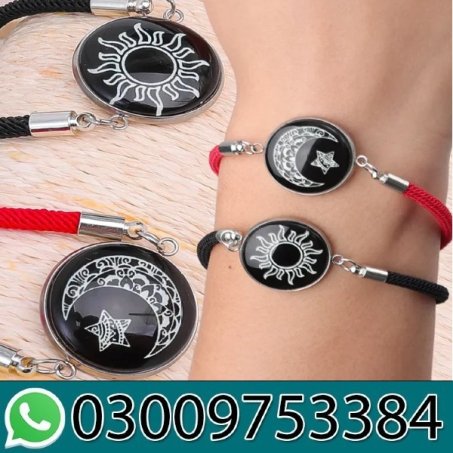 Sun and Moon Lovers Time Gem Luminous Couple Bracelets in Pakistan