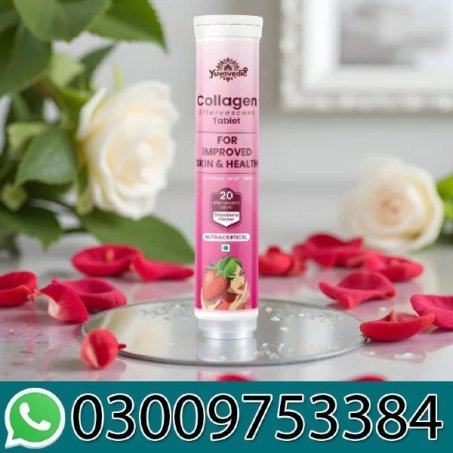 Strawberry Flavour Collagen Effervescent Tablets 20 Tablets In Pakistan