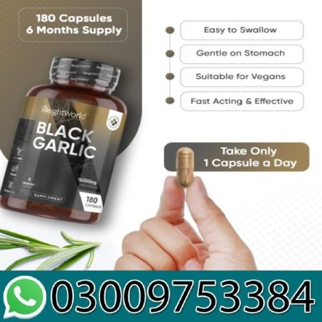 WeightWorld Black Garlic 15000mg Capsules In Pakistan