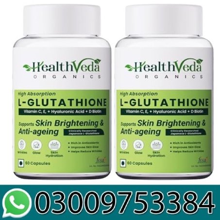 Health Veda Organics L-Glutathione 1000mg Capsules Price in Pakistan